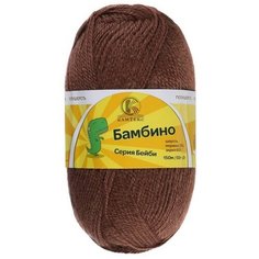 Пряжа "Бамбино" 35% шерсть меринос, 65% акрил 150м/50гр (233 кофе) Камтекс