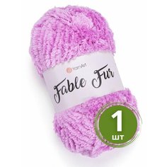 Пряжа для вязания YarnArt Fable Fur (ЯрнАрт Фейбл Фур) - 1 моток 978 розовая сирень, меховая, 100% микрополиэстер, 100м/100г