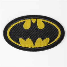 Нашивка, шеврон, патч (patch) Бэтмен (Цвет Желтый), размер 8,5*5 см, 1шт. Нет бренда