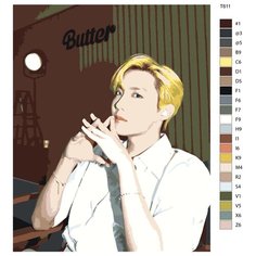 Картина по номерам Т611 60x80 "Чон Хосок/Джей-Хоуп (Jung Hoseok/J-Hope), участник группы BTS (БТС)" Brushes Paints