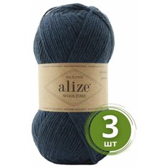 Пряжа Alize Wooltime (Вултайм) - 3 мотка Цвет: 846 светло синий 75% шерсть, 25% полиамид, 100г 200м