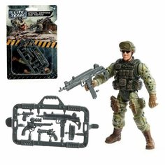 Фигурка солдатика, спецназ в обмундировании с набором оружия, 10 см, 1 шт. Sweet Home