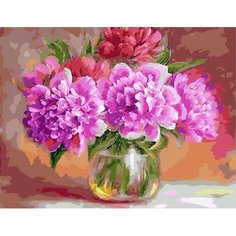 Картина по номерам Яркие пионы 40х50 см Hobby Home