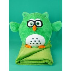 Мягкая игрушка 3 в 1 Совенок + плед 160на105см. Игрушка-подушка АКИМБО КИТ