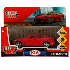 Технопарк. Модель "Kia Stinger" металл 12 см, двери, багаж, инерц, красный, арт. STINGER-12-RD STINGER-12-RD