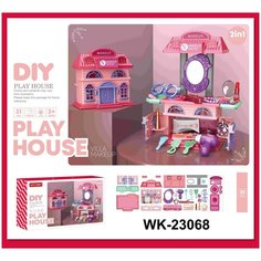Игровой набор Junfa Дом-трансформер Салон красоты WK-23068