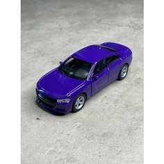 Металлическая машинка Welly DODGE CHARGER R/T 2016 Додж Чарджер, инерционная, цвет Фиолетовый