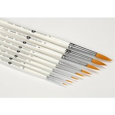 Невская палитра Кисть для масла и акрила синтетика круглая невская палитра серия NP3113 №03 ручка короткая