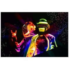 Картина по номерам Музыка Daft Punk (Роботы) - 8535 Г 60x40