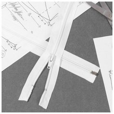 Молния "Спираль", №5, разъемная, 100 см, цвет белый./В упаковке шт: 10 Noname