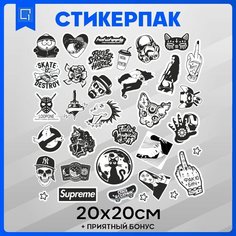 Наклейки набор для творчества стикербук Бренды и логотипы 20х20см 1-я Наклейка