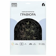 Гравюра с голографическим эффектом Три Совы "Бабочки", А4 (GA4_48295)