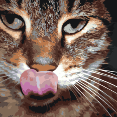 Картина по номерам Полосатый кот на стену Палитра забав