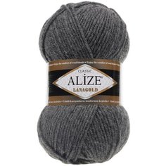 Пряжа Alize Lanagold средне-серый меланж (182) 49 % шерсть, 51 % акрил, 100 г, 240 м, 1 шт
