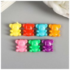 Арт Узор Набор бусин для творчества пластик "Медвежата цветные" 17 гр 1,2 см