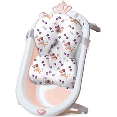 Комплект для купания новорожденных: LaLa-Kids: ванночка и матрасик-горка для купания светло-лиловый