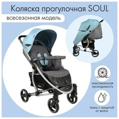 Коляска прогулочная Indigo SOUL, голубой