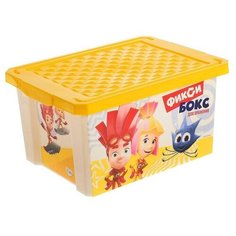 Little Angel Детский ящик для хранения игрушек «Фиксики», 17 литров, цвет жёлтый