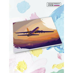 Картина по номерам Plane and sunset, 40 х 60 см