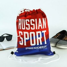 Мешок для обуви Russian sport, триколор, 41 х 31 см Случай