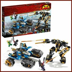 Конструктор для мальчика Ниндзяго Ninjago "Внедорожник-молния" 576 деталей Lion King