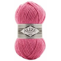 Пряжа Alize Superlana Maxi, 25 % шерсть, 75 % акрил, 100 г, 100 м, 5 шт., 178 розовый
