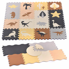 Развивающий коврик-пазл 00-2849 "Динозавры" 30*30*1см Oubaoloon