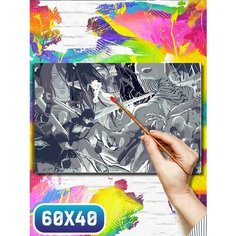 Картина по номерам на холсте аниме атака титанов - 12072 60х40