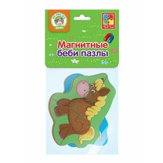 Мягкие магнитные Baby puzzle Лошадка и поросенок 2 картинки 7 элементов VT3208-05 Vladi Toys