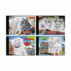 Альбом для рисования А4, 20л BG "Creative mix" (100 г/кв. м, скрепка) (АР4ск20 11818), 4шт. (344709) BG®