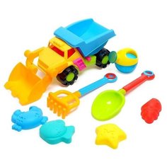Песочный набор «Супер грузовик», 8 предметов, цвета микс Noname