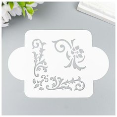 Трафарет пластик "Узорчик" 10х10 см Noname