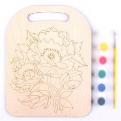 Роспись по дереву. Доска «Маки» Lori