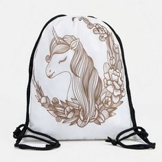 Мешок для обуви на шнурке, цвет белый Сима ленд