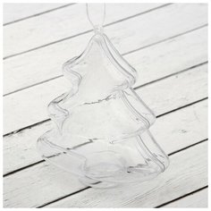 Заготовка - подвеска, раздельные части «Ёлочка», размер собранной: 4.3 × 8.8 × 10 см Noname