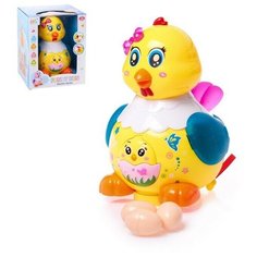 Развивающая игрушка "Курочка", световые и звуковые эффекты, несёт яички, микс Нет бренда