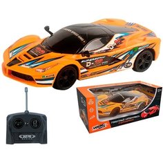 Машина радиоуправляемая Young Racer Гоночная, оранжевая, с пультом, в коробке, 166F-1/2YFYSFN (0784951FCJ)