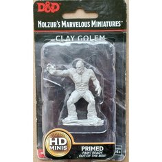 Фигурка для настольных игр грунтованная. "Глиняный Голем, Монстр Glay Golem" 45 мм. ДнД / Dungeons & Dragons Нет бренда