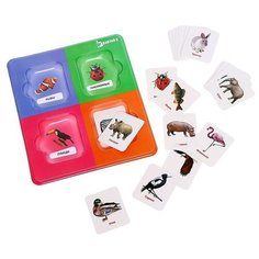 Сортер Изучаем животный мир с карточками Домана Нет бренда