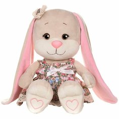 Jack & Lin Мягкая игрушка Зайка Лин в летнем платье с цветным принтом 25 см Jack&Lin JL-02202308-20