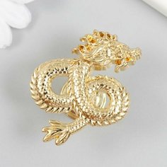 Ручка для шкатулки металл "Китайский дракон" золото 4,5х5 см Made in China