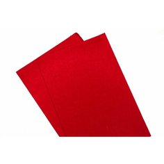 Фетр жесткий 20х30см, цвет красный, толщина 2мм, 1021-016, 1 лист Ideal