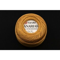 Пряжа Canarias, цвет 5529 темно-бежевый, 100% хлопок мерсеризованный, 20г, 203м, 1шт Yarn Art