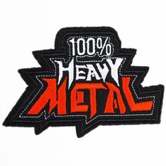 Нашивка, шеврон, патч (patch) Heavy metal, размер 10*6,7 см, 1 шт. Rocknrolla