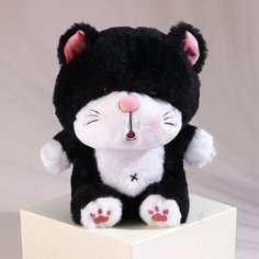 Мягкая игрушка «Котик», 25 см, цвет чёрный Россия