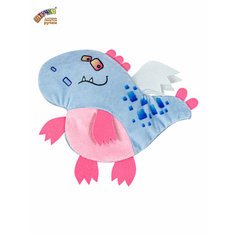 Плюшевая игрушка - грелка с вишневыми косточками для новорожденных Динозаврик, голубой 0+