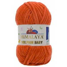 Пряжа Himalaya Dolphin baby морковный (80312), 100%полиэстер, 120м, 100г, 3шт