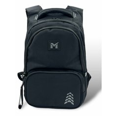 Рюкзак школьный MAKSIMM E085 для мальчика (подростков) черно-серый с анатомической спинкой