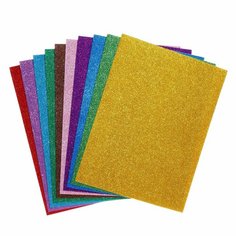 Набор "пенка С блестками самоклеящаяся" , формат А3, 10 листов, 10 цветов Россия