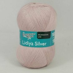 Пряжа Московская шерстопрядильная фабрика Лидия сильвер, МШФ, ЦК-св. розФ - 13842, 50% имп. меринос, 50% акрил, 5 мотков, 100 г, 1613 м.